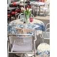thumbnail image 5 of Outdoor Tablecloths with Umbrella Hole & Zipper, Blue Starfish Coastal Round Tablecloth 54 Inch, Eucalyptus Summer Nautical Shell Retro Waterproof Table Cloth, Patio/Pool/Picnic Table Covers, 5 of 8