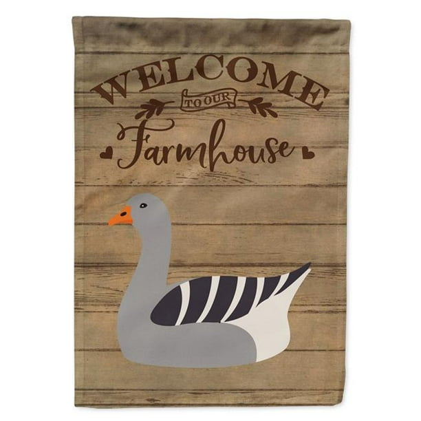 Carolines Treasures CK6837GF Pilgrim Goose Welcome Garden Flag - 11 x 0.01 x 15 in.