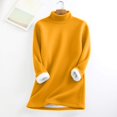 thumbnail image 1 of IMENGL Mock neck pullover thermal shirts for women, Yellow 3XL, Size M-3XL, 1 of 7