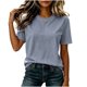 thumbnail image 5 of Neewe Womens Casual Crewneck Plain Short Sleeve Fashion Summer Tops Shirts Loose Fit Daily Outfits, 5 of 8