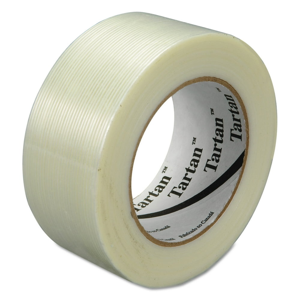 Tartan Filament Tape, 48 mm x 55 m, 3" Core, Clear, 24/Carton Walmart
