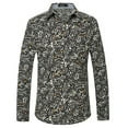 thumbnail image 1 of SSLR Hawaiian Shirts for Men Dress Shirt Button Down Shirt Floral Long Sleeve Shirt, 1 of 8