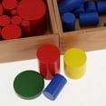 thumbnail image 3 of Juegos de Caja de 4 Conjuntos Cilindros Knobbless Sensoriales Madera SM SunniMix Juguetes Montessori, 3 of 8
