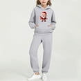 thumbnail image 5 of Piuwrlz Children's Sweatsuits Sets Girls Two Piece Jogger Set Pocket Christmas Round Neck Sweats and Sweatpants Gray Size 5 Years, 5 of 9