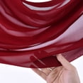 thumbnail image 6 of 2 Panels Chiffon Wedding Arch Drapes,6 Yards Elastic Tulle Backdrop Curtain Panels for Weddings Baby Shower Birthday Party Ceremony Reception Decoration Photography Props Wine Red, 6 of 7