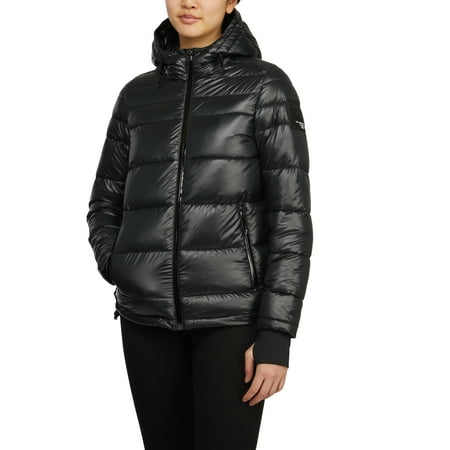 Kendall + Kylie Yale Lightweight Packable Jacket with Fixed Hood for ...