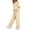 Beige, variant on Wutalume Women's Casual 2-Piece Hoodie Set, Solid Color Long Sleeve Zip Up Hoodie with Pockets and Joggers, Loungewear Outfit,Beige L