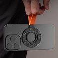 thumbnail image 1 of Soporte magnético para anillo de dedo de teléfono con purpurina para accesorios MagSafe (negro naranja), 1 of 9