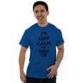 thumbnail image 3 of Keep Calm Fish On Fishing Enthusiast Men's Big & Tall Crewneck Graphic Tee Brisco Brands 2X, 3 of 5