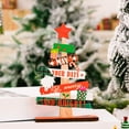 thumbnail image 4 of BinKFF Small Christmas Tree Alphabet Shape | Tabletop Artificial Christmas Decorations Festive Wooden Ornament Decoration for Table Home Display Desk Festival Activities Gathering, 4 of 7