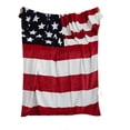 thumbnail image 2 of 4th of July Throw Blanket Patriotic Flannel Blanket USA Flag Red White Blue Party Decor Sofa Bed Travel 60x50in by Xuniizn, 2 of 6