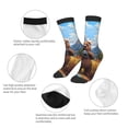 thumbnail image 3 of Fuzoiu Snowy Mountain Photography Bear Print Kids Socks For Boys Girls,Grip Crew Socks with Non Slip,Lightweight Stretch Crew Socks,Toddlers Crew Boot Socks, 3 of 5