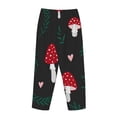 thumbnail image 5 of Disketp Amanita Mushroom Print Women'S Comfy Pajama Pants Casual Drawstring Palazzo Lounge Wide Leg Pants, 5 of 9