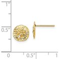 thumbnail image 4 of 14K Yellow Gold Sand Dollar Post Earrings - 8.44mm, 4 of 6