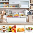 thumbnail image 4 of Countertop Food Serving Display Container, 6 Pan Stainless Steel Food Serving Tray, Buffet Condiment Dispenser Display Rack with Clear Lid & 3 Freezer Boxes, for Restaurant Hotel Kitchen Party, 4 of 7