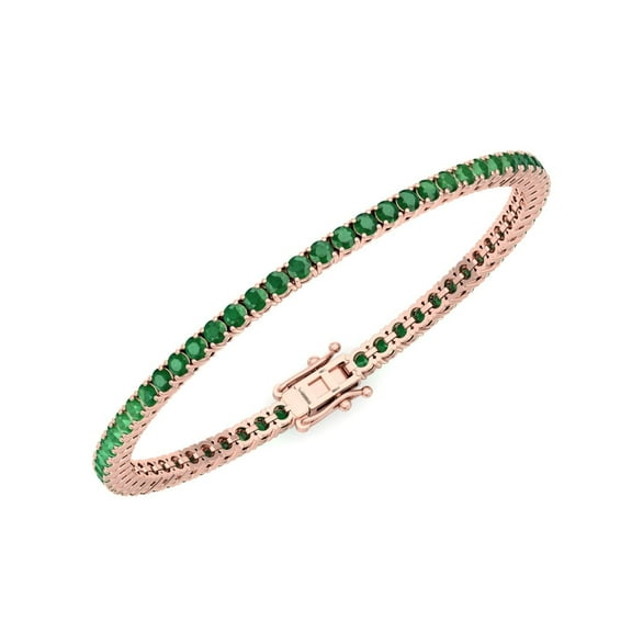 Medellin - 7 Carat Green Emerald Tennis Bracelet