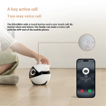 thumbnail image 4 of Mini Robot Intelligent Sans Fil Intérieur Surveillance à Distance Animal Électronique Jouets Compagnon pour Enfants, 1 x Robot, Noir & Blanc, 4 of 6