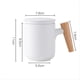 thumbnail image 2 of de Té Esmerilada de Cerámica con Tapa y Filtro de Café con Manejar de Madera de Gran Capacidad de Té con Separación de Agua y Té, 2 of 5