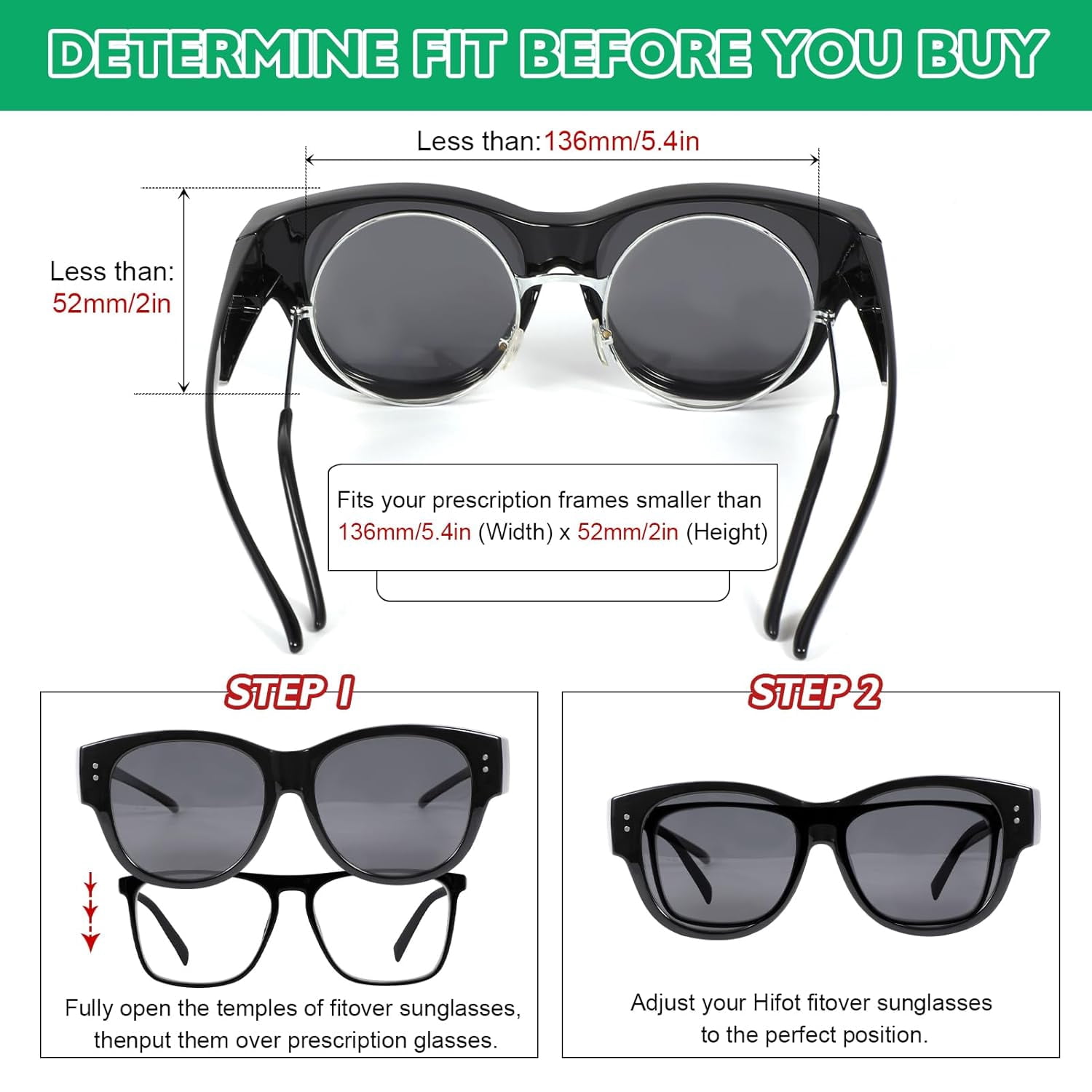 Polarized Sunglasses Fit Over Glasses for Men Women 