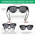 thumbnail image 2 of Polarized Sunglasses Fit Over Glasses for Men Women, Oversized Wrap Around Sun Glasses UV400 Protection Sunglasses, 2 of 7