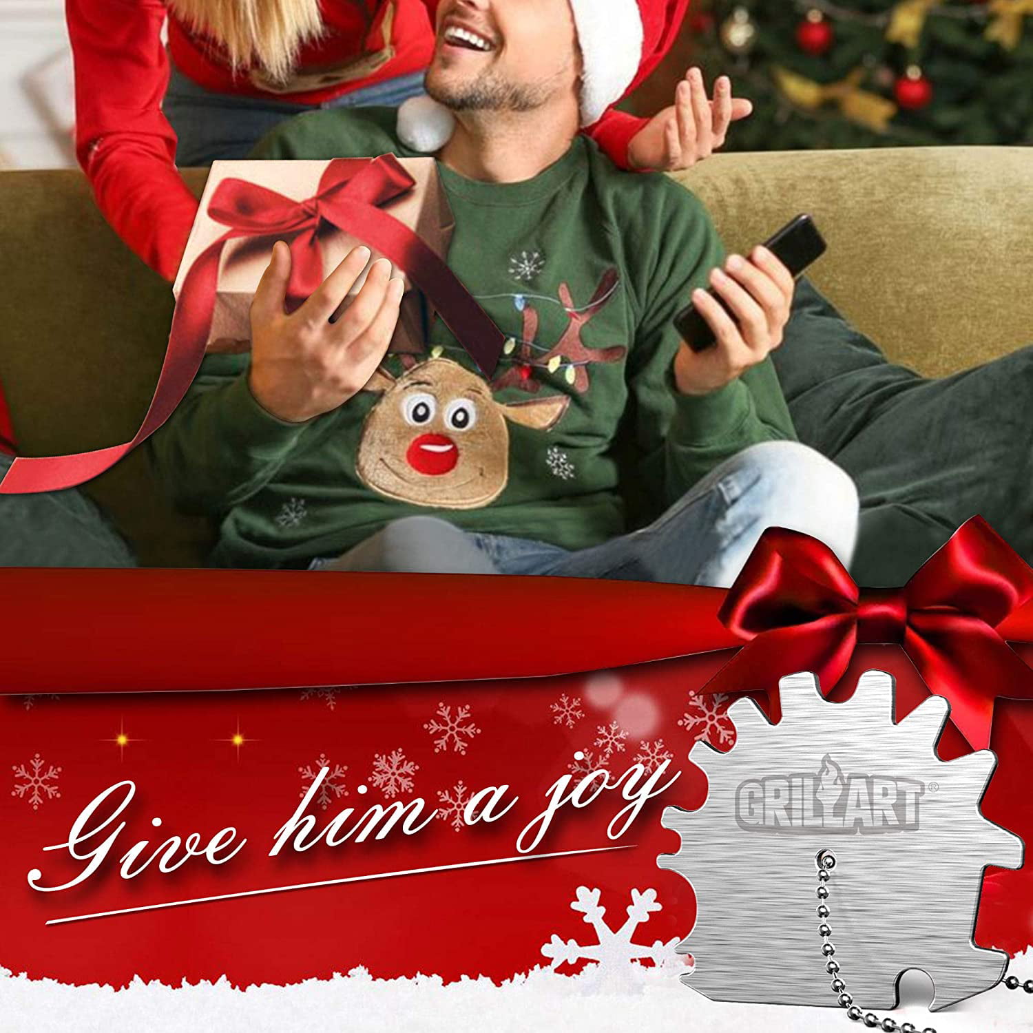 Grill Scraper BBQ Stocking Stuffers & Men Gifts Christmas Stocking Stuffers