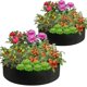 thumbnail image 1 of Paquete de 2 camas de plantación de jardín elevadas de tela de 100 galones, bolsas de cultivo de plantas redondas resistentes, contenedor de plantación no tejido transpirable, 1 of 5