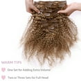 thumbnail image 4 of HAIRRO Kinky Curly Clip in Hair Extensions Real Human Hair for Black Women 3C 4A Kinkys Curly Clip In Full Head 100% Brazilian Remy Human Hair Natural Color 10Inch 8Pcs/18clips, 4 of 8