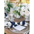 thumbnail image 2 of Boanket Navy Blue Striped Cloth Napkins Set of 4, Holiday Napkins for Baby Shower, Modern Farmhouse Blue White Stripes Washable Reusable Dinner Napkins for Cocktail Wedding Party, 20 x 20 Inch, 2 of 7