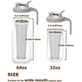 thumbnail image 2 of Cold Brew Coffee Filter with Pour Spout Lid for 32 OZ Wide Mouth Mason Jar, 304 Stainless Steel Strainer with Seal Ring for Iced Drinks, Sun Tea Infuser and Cold Brew Coffee Maker, 2 of 6
