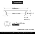 thumbnail image 5 of Barra para toallas de mano de 9,6 pulgadas, soporte para toallas de baño, colgador de paños para platos de cocina, montaje en pared de acero inoxidable SUS304, acero cepillado, longitud tota, 5 of 5