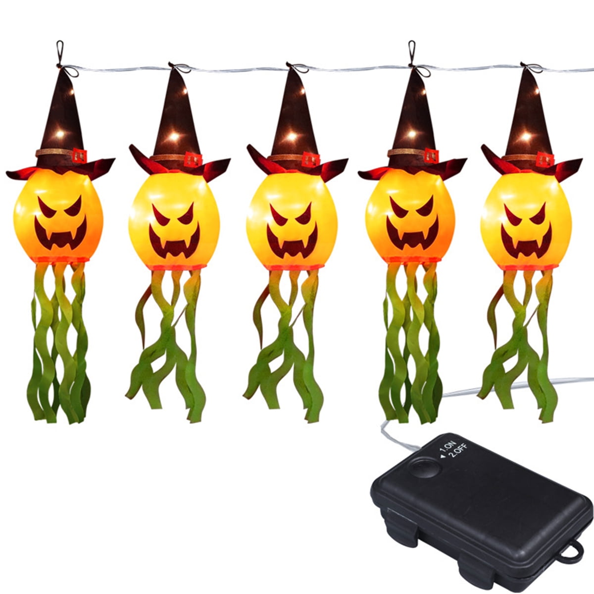 IXTIX Halloween String Lights Pumpkin Light LED Ghost Horrific Themed