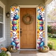 thumbnail image 5 of AURIGATE Easter Porch Door Banner 11.81x70.87in, Single Piece Polyester Easter Door Couplet with Bunny & Colorful Egg Design, Spring Easter Front Door Porch Decor for Home Holiday Party Supplies, 5 of 6