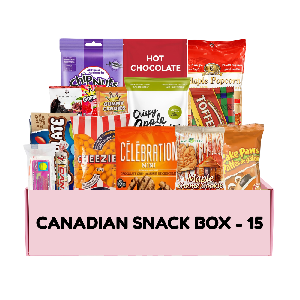 Canadian Snack Care Package - Variety Pack of Treats for Kids and Adults – Gift Basket of Delicious Sweets by Lecsa Specialty Snacks (Products may vary due to availability ) (Canadian Pack 15 Count)