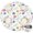 Pioneer Flower Floral, variant on Pioneer Flower Floral Print Pattern Round Fitted Tablecloth with Elastic Edge, Waterproof Dining Table Cover for Indoor Outdoor Camping and Daily Use