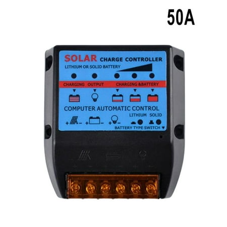 

Solar photovoltaic charge controller/PWM 12V solar panel battery controller blue 50A