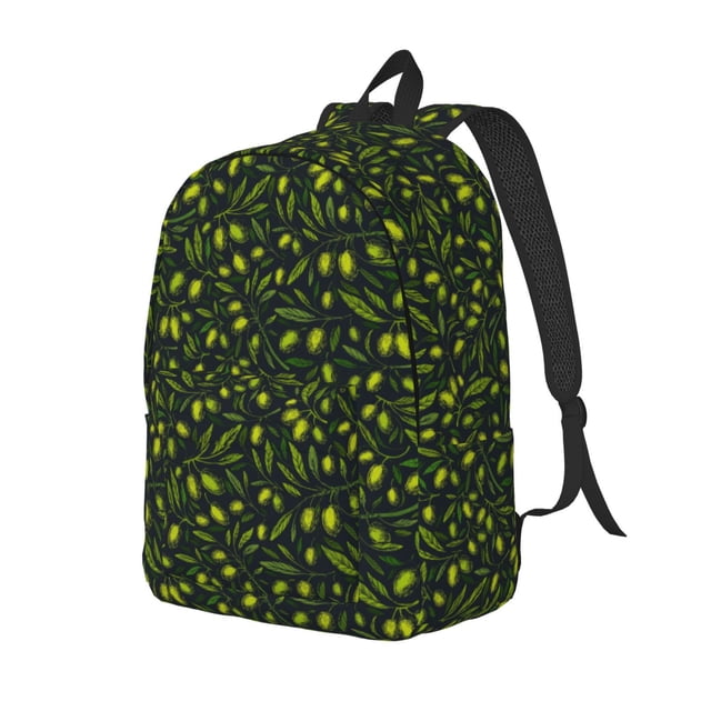 Easygdp Green Branch Olive Mochila de Lona Resistente para Laptop, Compatible con Laptops de 15 a 17 pulgadas, Ideal para Escuela, Trabajo y Viajes-Medium