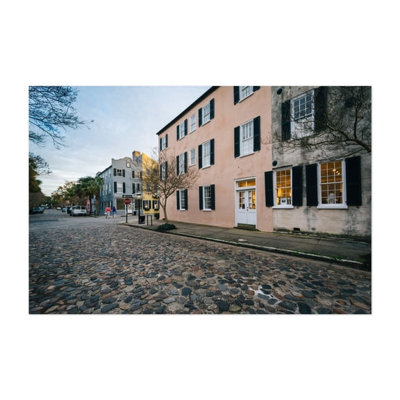 Cobblestone Charleston - Charleston South Carolina Photography Unframed Wall Art Print 5 x 7 inches