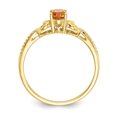 thumbnail image 2 of 10k Yellow Gold Citrine Diamond Ring Birthstone November Gemstone, 2 of 9