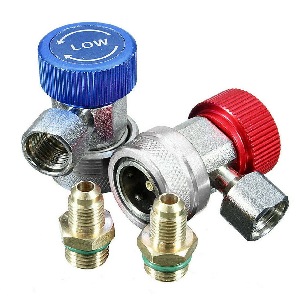 2pcs Manual Coupler Connector Adapter for Car A/C Refrigerant Charging