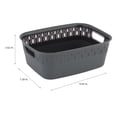 thumbnail image 2 of Simplify Gemstone Plastic Storage Basket Tote, Gray, 2 of 5