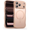 thumbnail image 1 of wonima44 Magnetic for iPhone 17 Pro Max Case, Compatible with MagSafe, Upgraded [Full Camera Protection] Easy Hold Wave Translucent Matte Shockproof Phone Case, 6.9 inch, Light Brown, 1 of 1