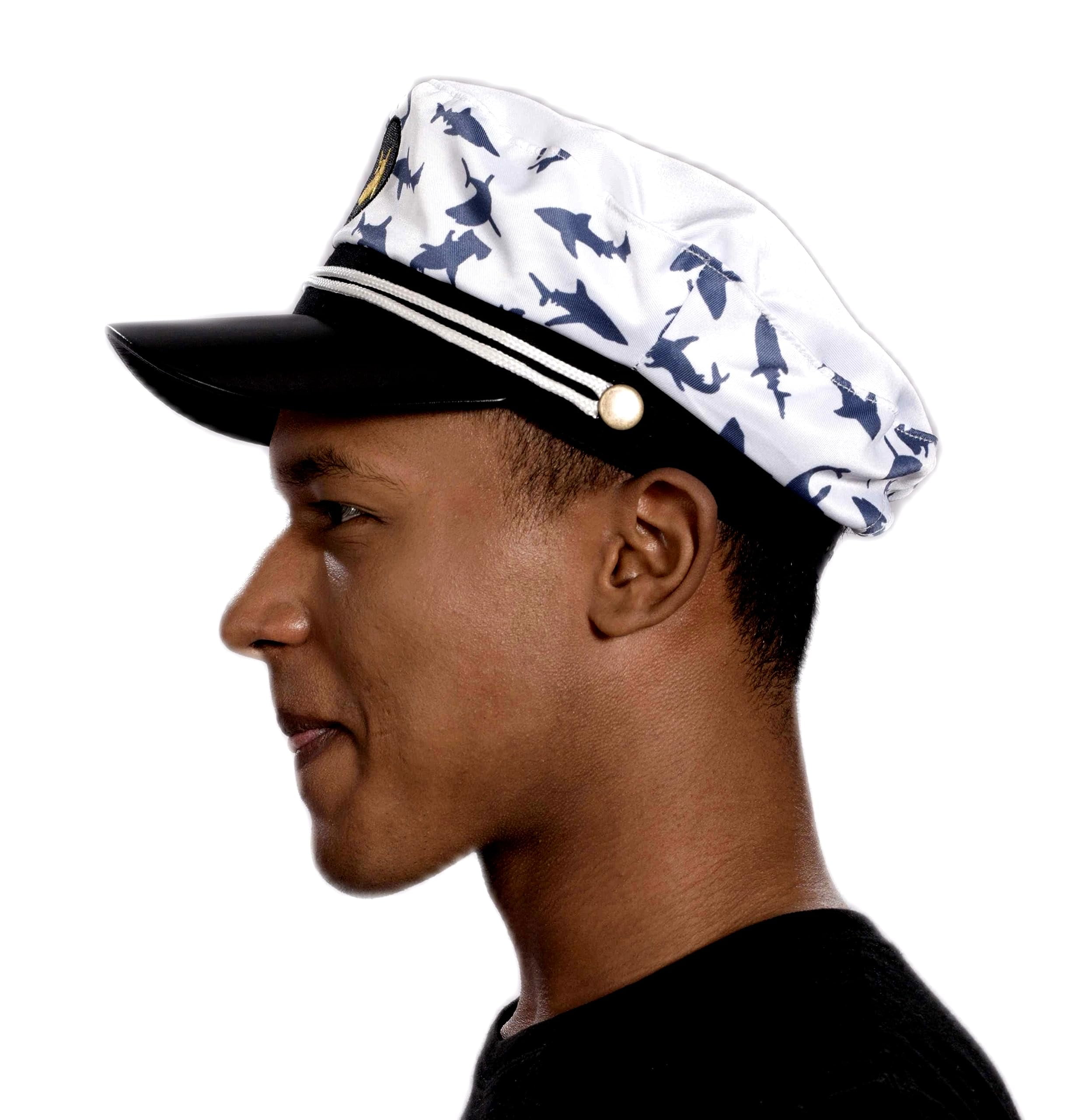 4E's Novelty Yacht Captain Hat Costume Accessories Set - Adjustable