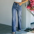 thumbnail image 4 of Aloohaidyvio Womens Wide Leg Jeans and Pants,Ladies Jeans on High Waisted Loose And Comfortable Stretch Wide Leg Denim Pants,Jeans for Women Stretch, 4 of 6