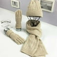 thumbnail image 2 of Charella Women's Woolen Hat Gloves and Scarf Set Winter Warm Thicken Set Gift for Women Girl, 2 of 6
