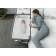 thumbnail image 6 of Delta Children Close2Me Bedside Baby Bassinet Sleeper with Breathable Mesh and Adjustable Heights - Lightweight Portable Crib, Grey, 6 of 11