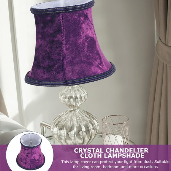 Milisten Fashion Lampshade Purple Cloth 1Pc 4.7x4.7x4.3in