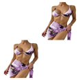thumbnail image 2 of Greeniant Traje de baño de tres piezas para mujer, conjunto dividido, traje de baño acolchado con cable, traje de baño para fiesta en la playa, traje de Type1 NO1 Greeniant CBP221211, 2 of 5