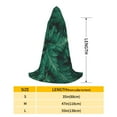 thumbnail image 2 of Honeii Green Leave Fern Print Poncho Cape, Cloak Coat, Snuggly Hooded Wearable Blanket, Hooded Cape For Teenagers,Halloween Costumes-Large, 2 of 7