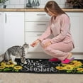 thumbnail image 6 of Black Sunflower Rugs and Mats Non Slip Kitchen Mat Set of 2 Anti Fatigue Kitchen Rug Set PVC Stain Resistant Washable Rug (17" x 47" + 17" x 30"), 6 of 7