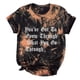 thumbnail image 1 of Camiseta de mujer Camisetas Cuello redondo Camiseta de manga corta Estampado de letras Tie-dye Camiseta Tops Blusa Regalo para mujeres Pompotops  hkajfhjk469632, 1 of 9